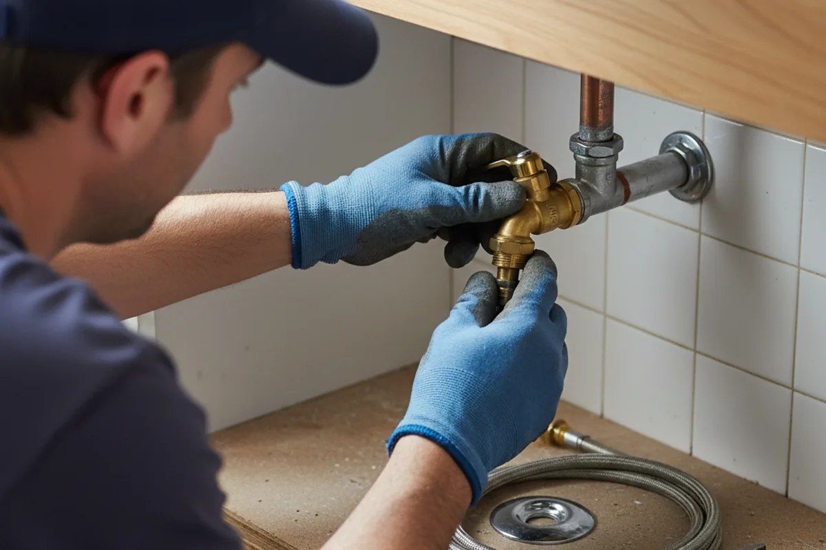 Shutoff valve and fitting work during Faucet and Fixture Repair in Brooten